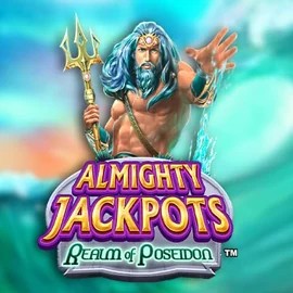 Almighty Jackpots – Realm of Poseidon casino game by Novomatic – featured logo at Slotrush Casino