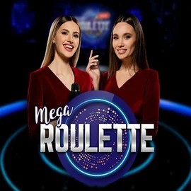 Mega Roulette logo by Pragmatic Play at Slotrush Casino