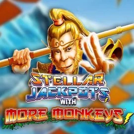 Stellar Jackpots with More Monkeys logo by Lightning Box Game at Slotrush Casino