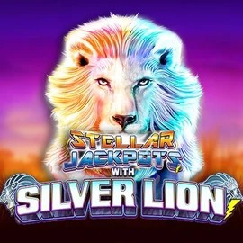 Stellar Jackpots with Silver Lion logo – Jackpots by Lightning Box Game at Slotrush Casino